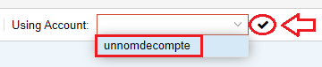 On choisit le comte à utiliser et on valide