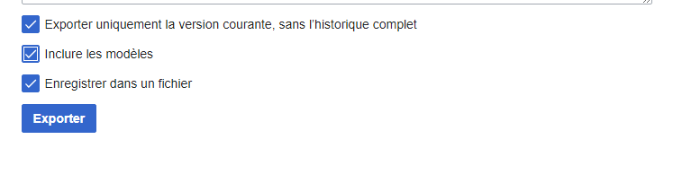 On pense a cocher "Inclure les modèles"