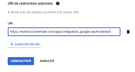 On inscrit son site NextCloud