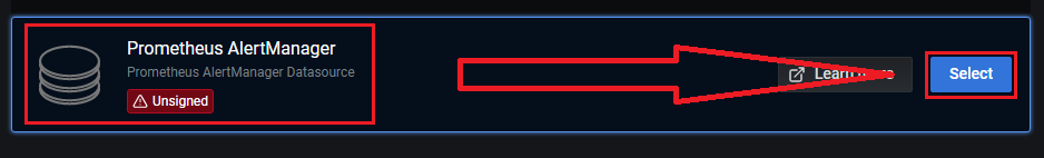 On sélectionne la nouvelle source de données..