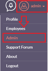 On accède au menu d'administration..