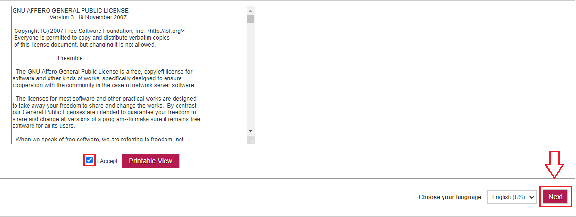 On accepte la Licence..