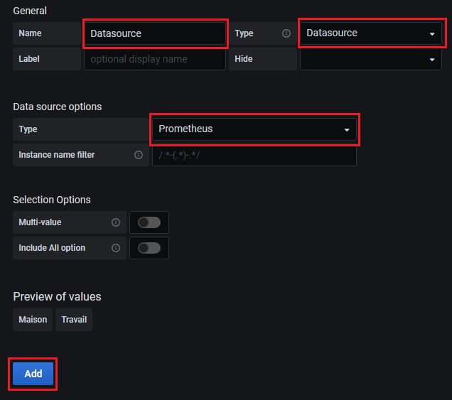 On renseigne la nouvelle variable..